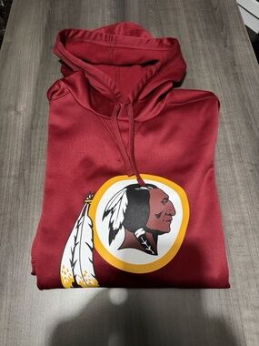 Redskins Men’s Nike Therma-fit Size Medium Hoodie Burgundy Excellent
